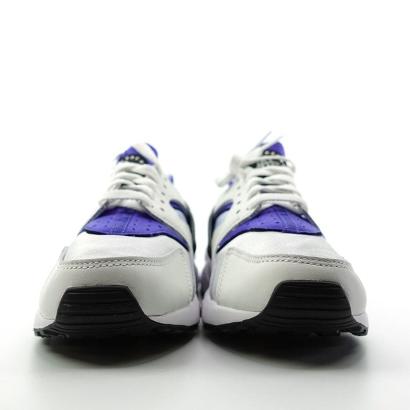 Nike Air Huarache White Aluminum Black Sneakers DH4439 100 Womens Size 7 - Picture 5 of 11